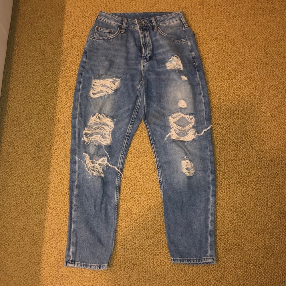 Topshop ripped boyfriend jeans